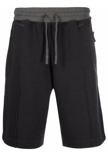 Stone Island Shadow Project drawstring-waist track shorts - Nero