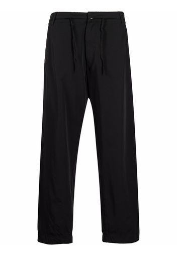 Stone Island Shadow Project drawstring straight-leg trousers - Nero