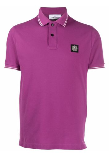 Stone Island Polo con logo - Viola