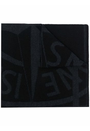 Stone Island logo-knit scarf - Nero