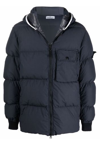 Stone Island padded zip-up down coat - Blu