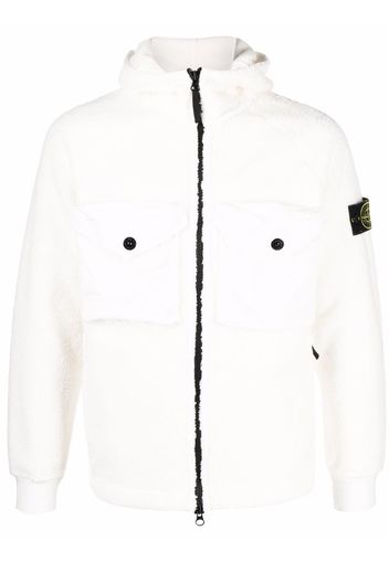 Stone Island Compass-patch fleece jacket - Bianco