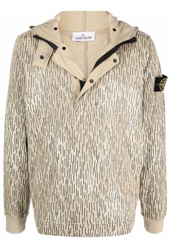 Stone Island graphic-print half-zip hoodie - Toni neutri