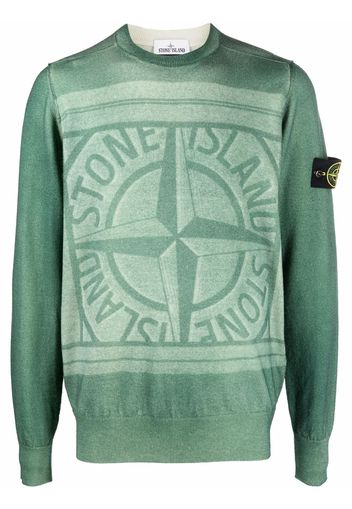 Stone Island Compass motif crew-neck jumper - Verde