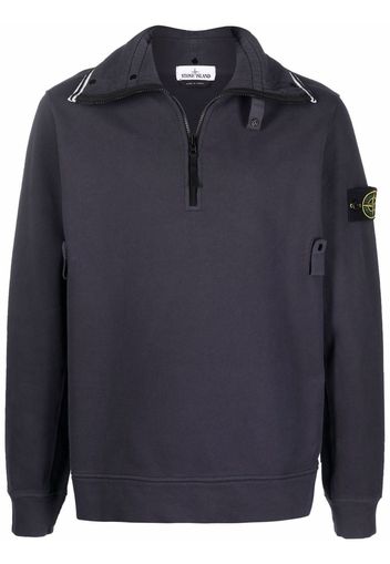 Stone Island Compass badge high-neck sweatshirt - Blu