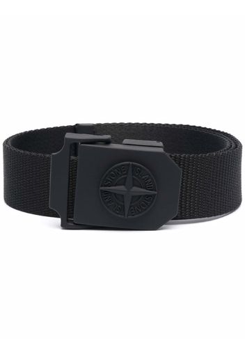 Stone Island logo clasp belt - Nero