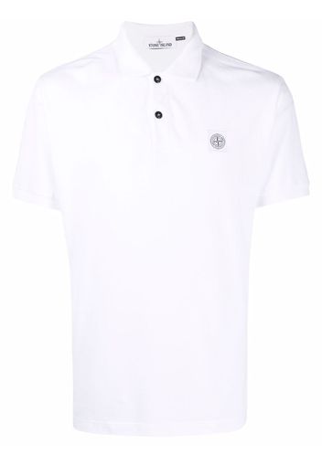 Stone Island logo-patch polo shirt - Bianco