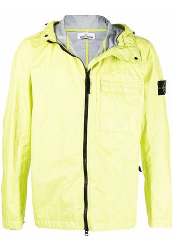 Stone Island logo patch hooded jacket - Giallo