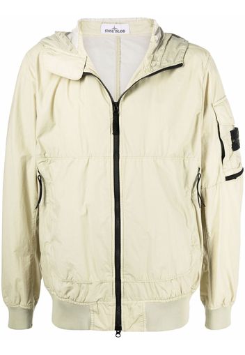 Stone Island Compass badge lightweight hooded jacket - Verde