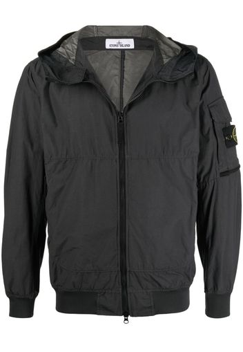 Stone Island Compass-patch hooded jacket - Grigio