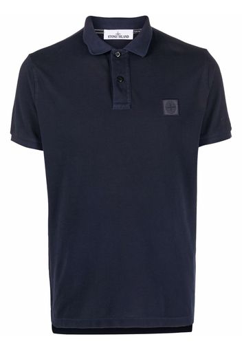 Stone Island logo-patch polo shirt - Blu