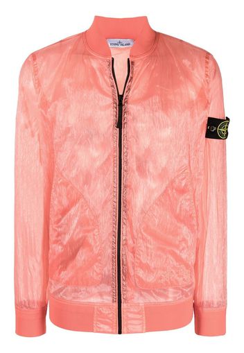 Stone Island Bomber con logo - Arancione