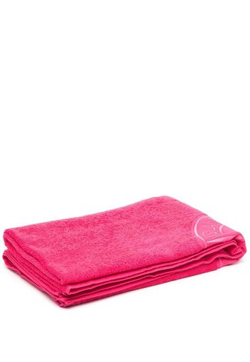 Stone Island logo embroidered beach towel - Rosa