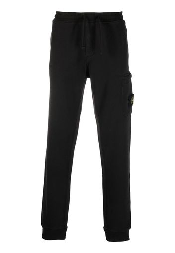 Stone Island tapered fleece track trousers - Nero