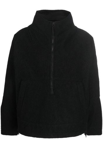 Stone Island Shadow Project high neck cotton zip-up jacket - Nero