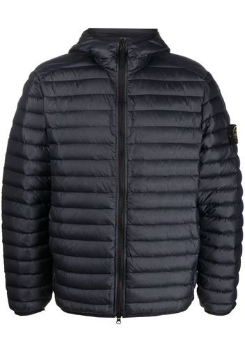 Stone Island Compass-patch padded short jacket - Blu