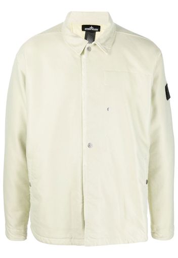 Stone Island Shadow Project logo-patch cotton shirt jacket - Toni neutri