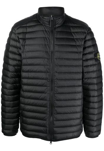 Stone Island padded logo-patch jacket - Nero