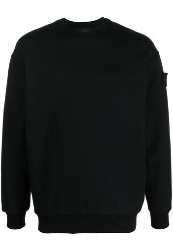 Stone Island logo-patch long-sleeve sweatshirt - Nero