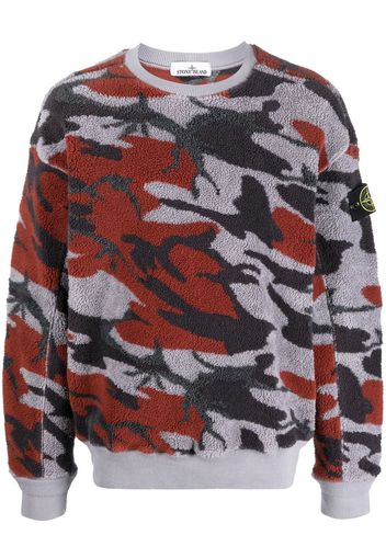 Stone Island Felpa con stampa camouflage - Viola