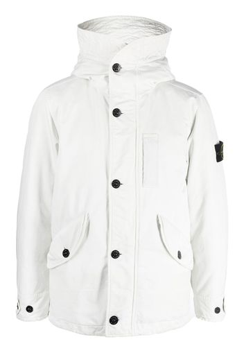 Stone Island David-PC hooded parka coat - Bianco