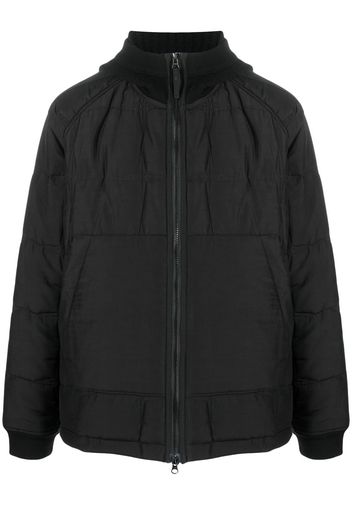 Stone Island logo-patch zip-up padded jacket - Nero