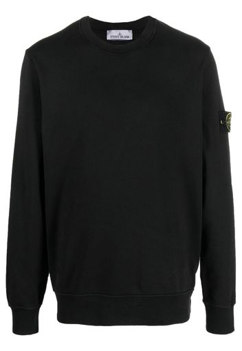 Stone Island Felpa girocollo con applicazione Compass - Nero