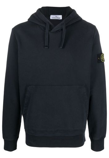 Stone Island Compass-patch drawstring hoodie - Blu