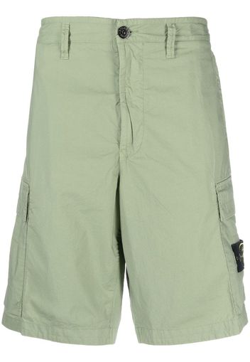 Stone Island side logo-patch bermuda shorts - Verde