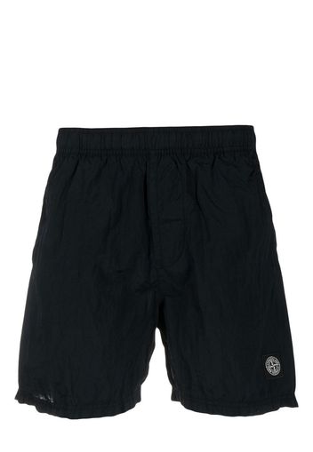 Stone Island embroidered-logo swim shorts - Blu