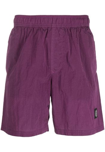 Stone Island Compass-motif track shorts - Viola