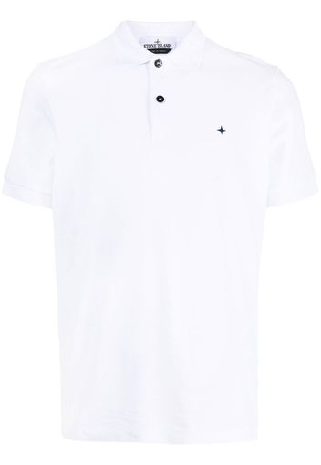 Stone Island logo-embroidered polo shirt - Bianco