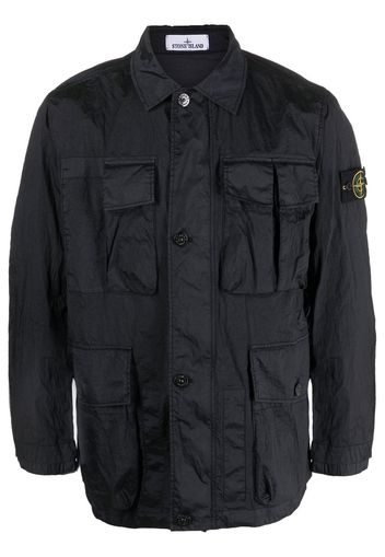 Stone Island Giacca a vento con applicazione Compass - Blu