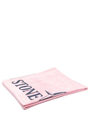 Stone Island logo-print towel - Rosa