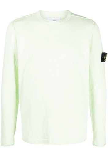 Stone Island logo-patch long-sleeve sweatshirt - Verde