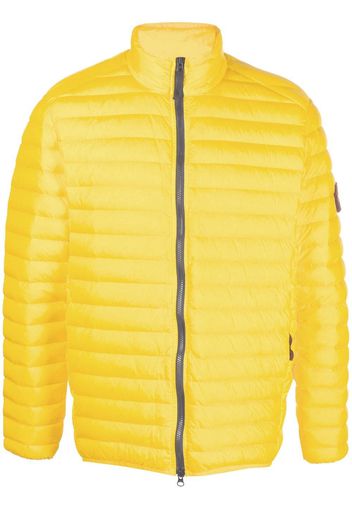 Stone Island logo-patch zip-up padded jacket - Giallo