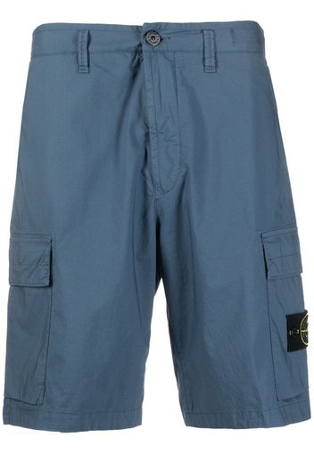 Stone Island Compass-patch cargo shorts - Blu