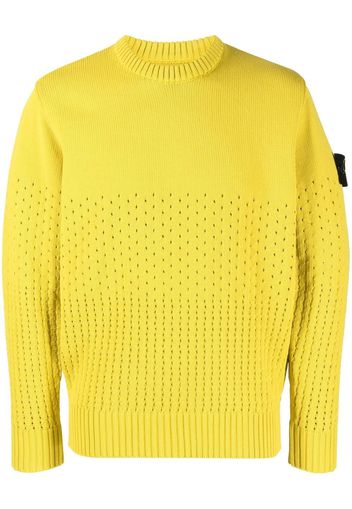 Stone Island perforated-knit jumper - Giallo