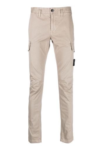 Stone Island stretch-cotton cargo trousers - Toni neutri