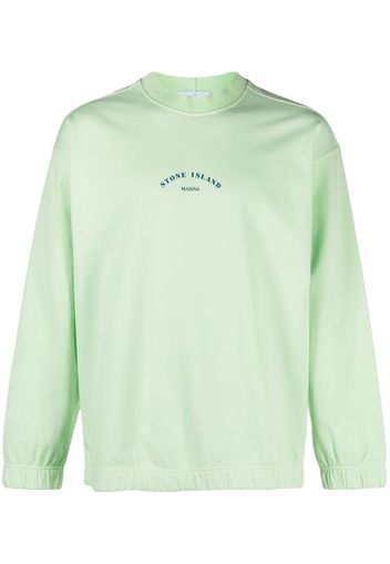 Stone Island logo-print long-sleeve sweatshirt - Verde