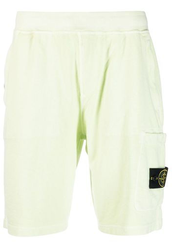 Stone Island Compass-motif cotton shorts - Verde