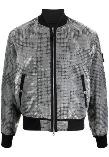 Stone Island Shadow Project mesh-panel bomber jacket - Grigio