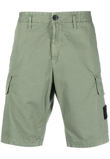 Stone Island compass-motif cargo shorts - Verde