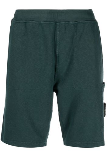 Stone Island Compass-motif cotton shorts - Verde