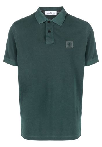 Stone Island Compass-motif cotton polo shirt - Verde