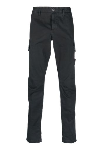 Stone Island tapered cotton cargo trousers - Grigio