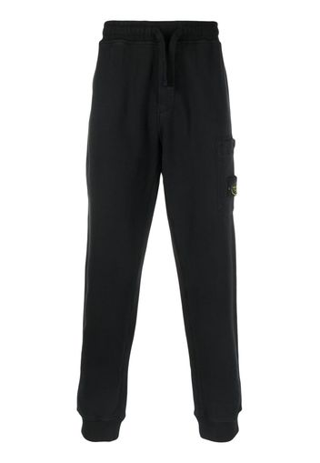 Stone Island Compass patch cotton track pants - Nero