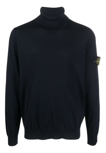 Stone Island roll-neck virgin wool jumper - Blu