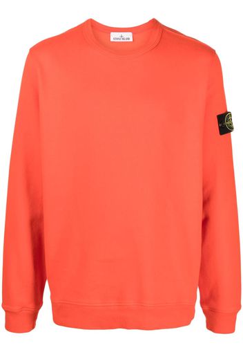 Stone Island Compass-patch cotton sweatshirt - Arancione