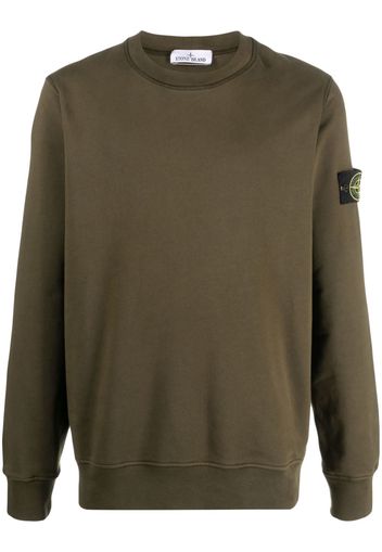 Stone Island Compass-patch cotton sweatshirt - Verde